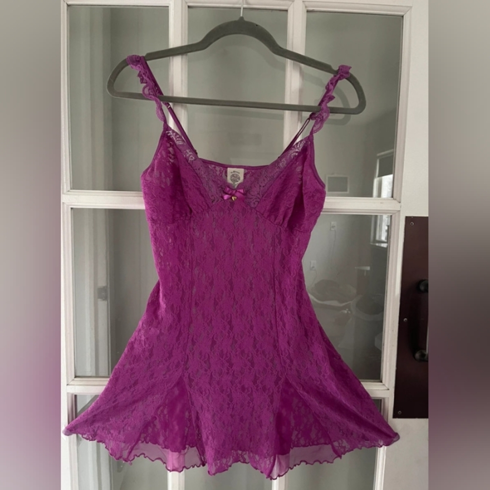 Magenta lace dress